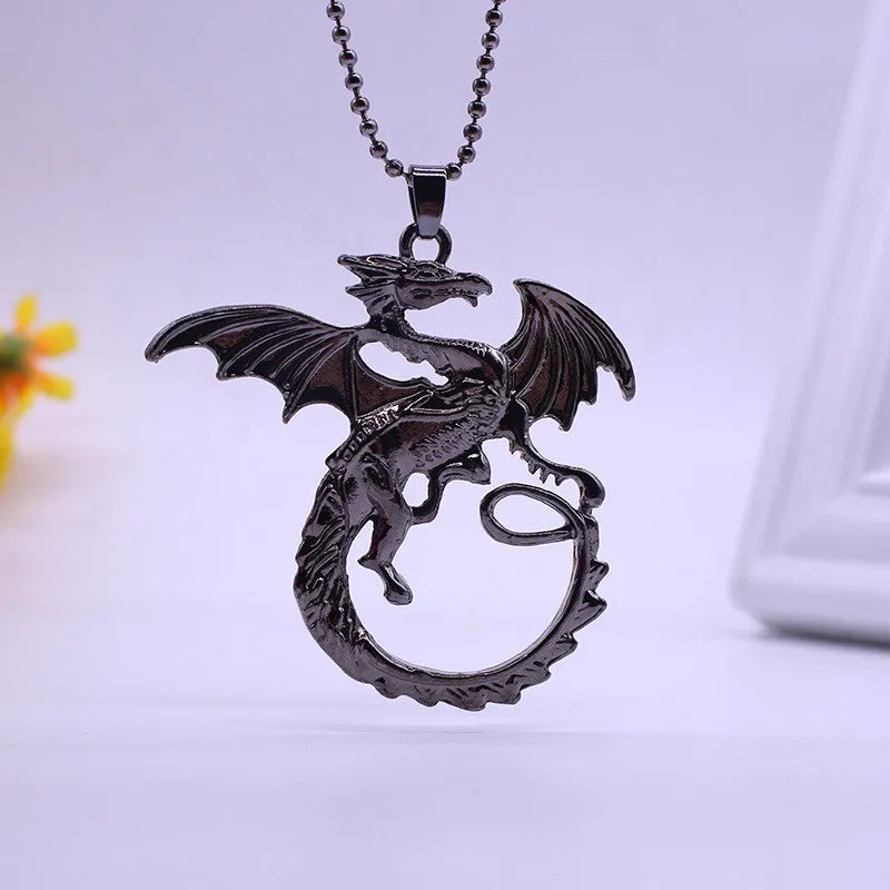 New Arrival Jewelry High quality Song Of Ice And Fire Necklace Game Of Thrones Necklace Targaryen Dragon Badge Necklace
