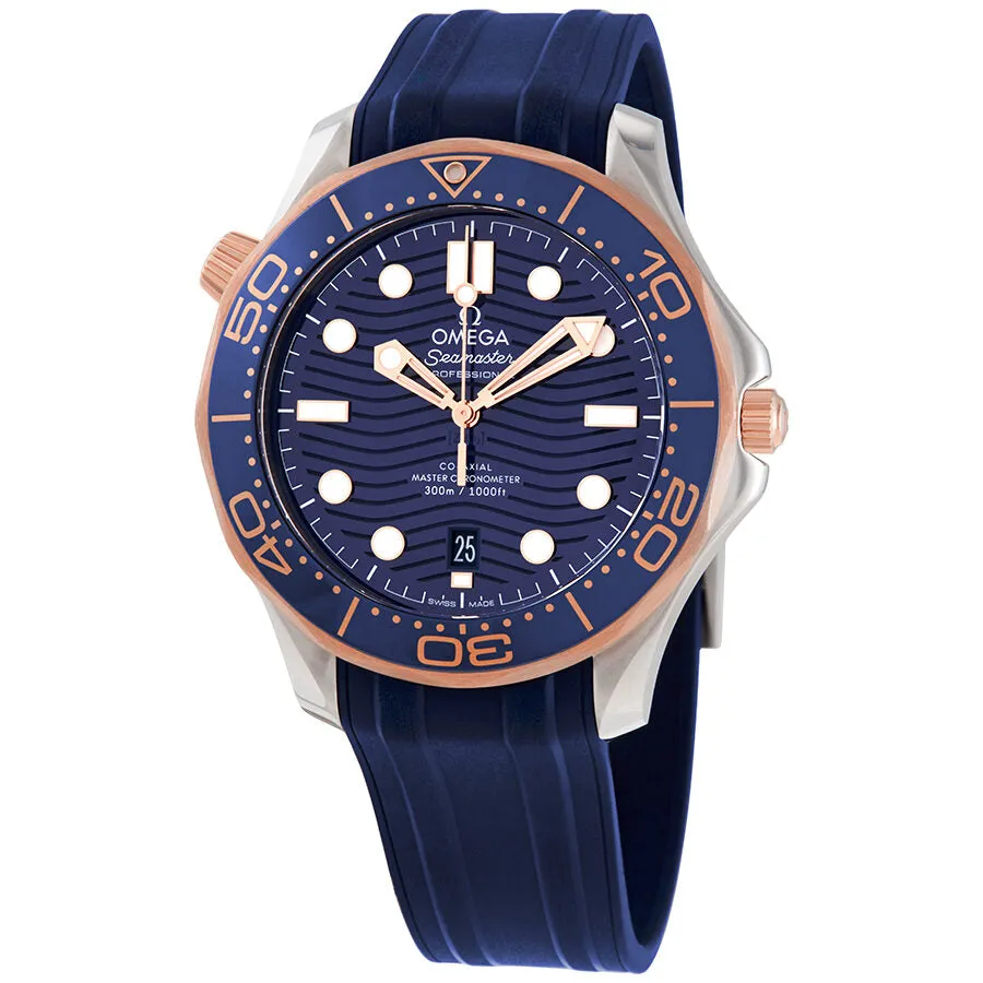 Omega Seamaster Diver Automatic Stainless Steel & 18kt Sedna Gold Blue Dial Men's 42 mm Watch 210.22.42.20.03.002