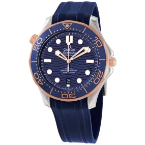 Omega Seamaster Diver Automatic Stainless Steel & 18kt Sedna Gold Blue Dial Men's 42 mm Watch 210.22.42.20.03.002