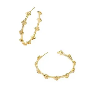 Open Box - Kendra Scott Lily 14K Gold Over Brass Hoop Earrings - Gold