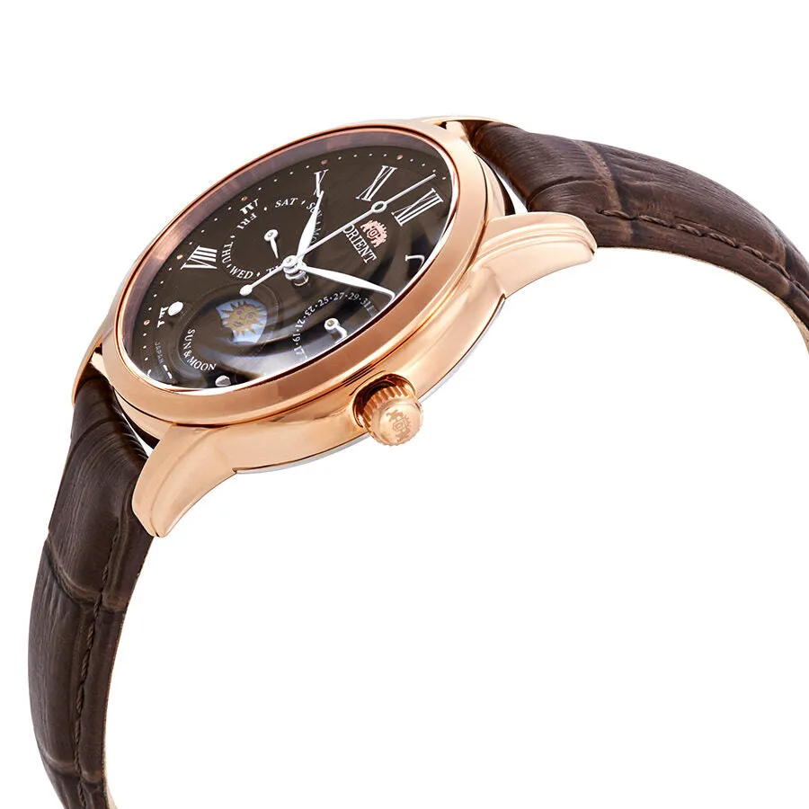 Orient Sun and Moon Brown Sunray Dial Ladies Watch RA-KA0002Y10B