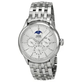 Oris Artelier Complication GMT Automatic Silver Dial Men's Watch 581-7592-4091MB
