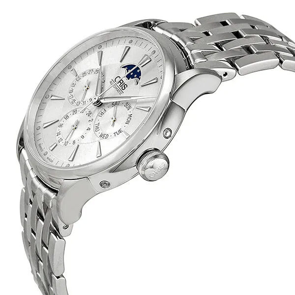 Oris Artelier Complication GMT Automatic Silver Dial Men's Watch 581-7592-4091MB