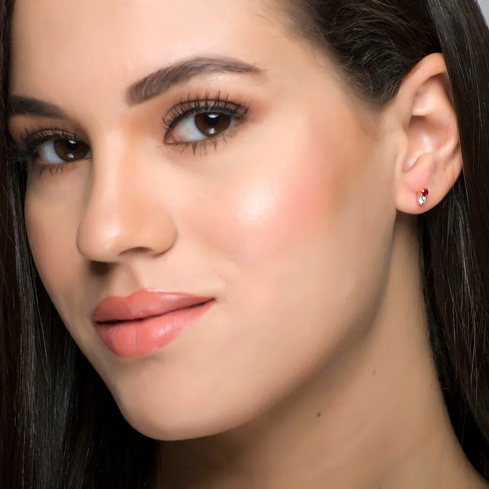 Paloma, Double Ruby Diamond Studs
