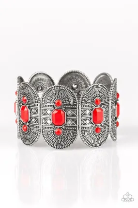 Paparazzi Bracelet ~ Turn Up The TROPICAL Heat - Red