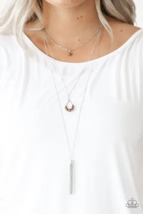 Paparazzi Necklace ~ Be Fancy - Brown