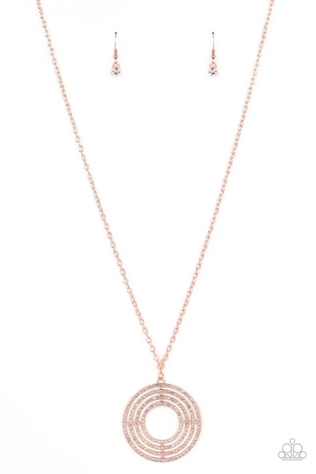 Paparazzi Necklace ~ High-Value Target - Copper