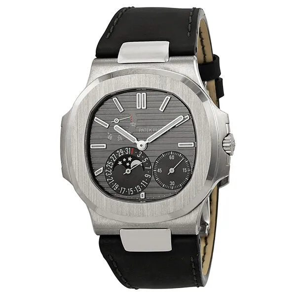 Patek Philippe Nautilus Automatic Moonphase Slate Grey Dial Men's Watch 5712G/001 5712G-001