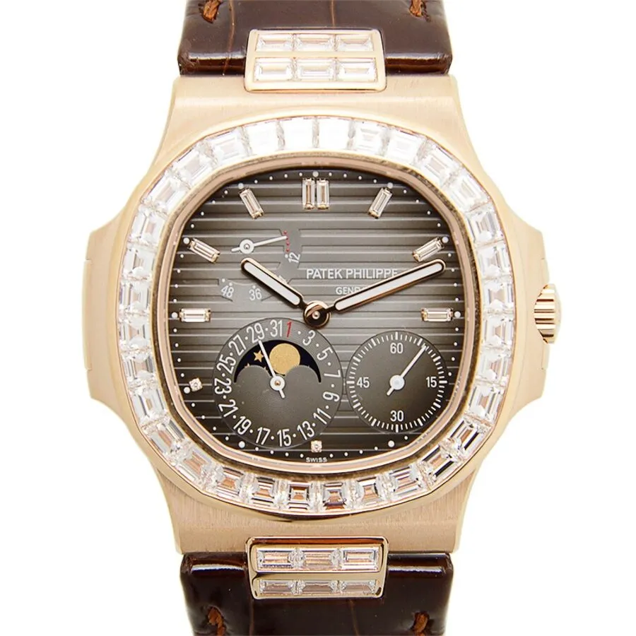 Patek Philippe Nautilus Diamond Grey Dial Men's Watch 5724R-001