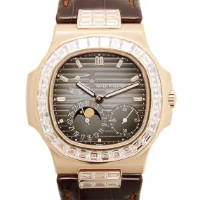 Patek Philippe Nautilus Diamond Grey Dial Men's Watch 5724R-001