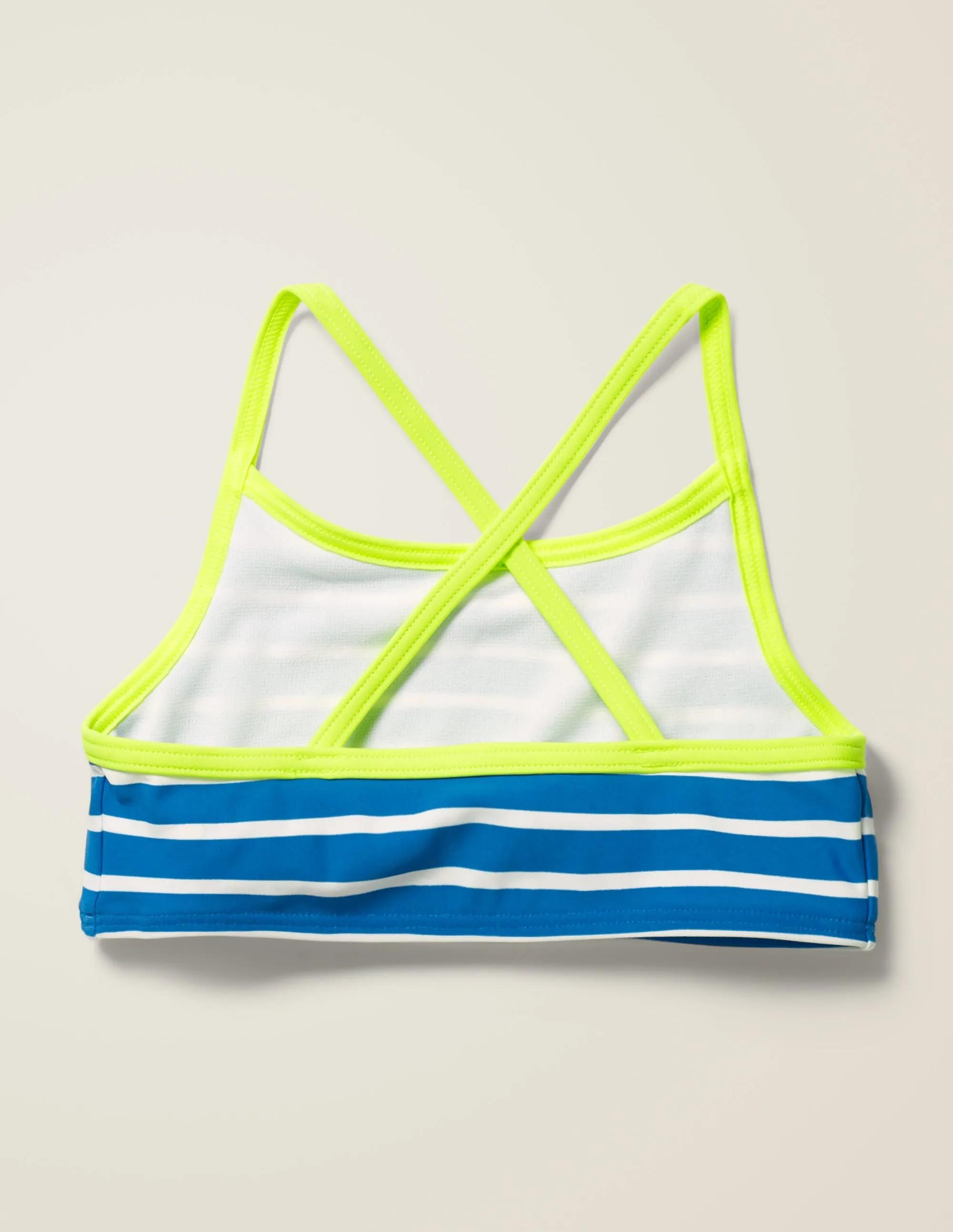 Patterned Bikini Top-Bold Blue/Ivory