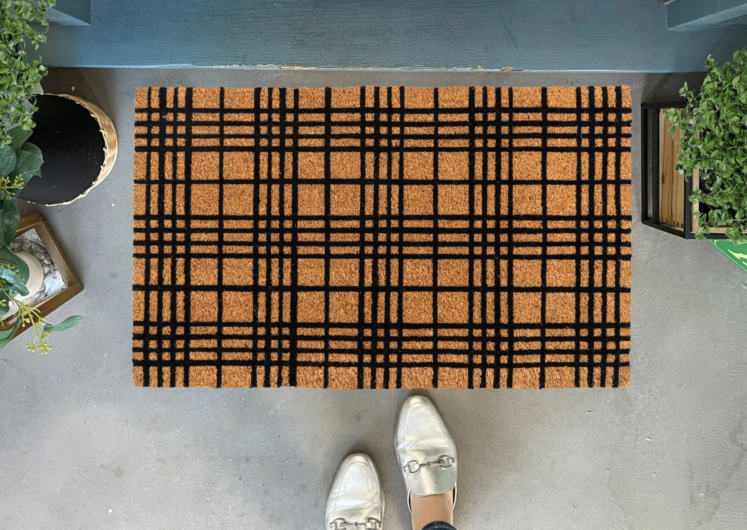 Plaid Outdoor Doormat