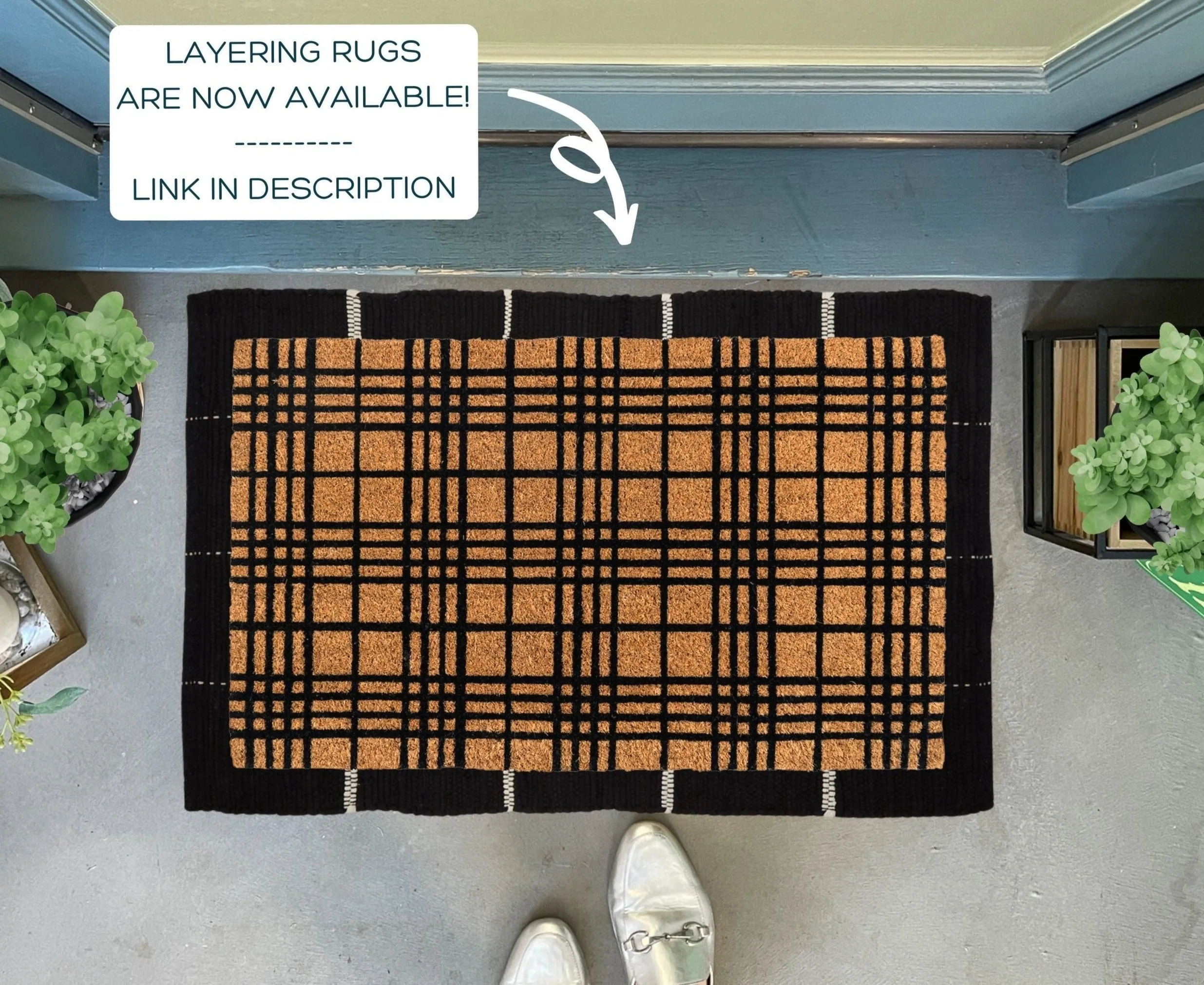 Plaid Outdoor Doormat