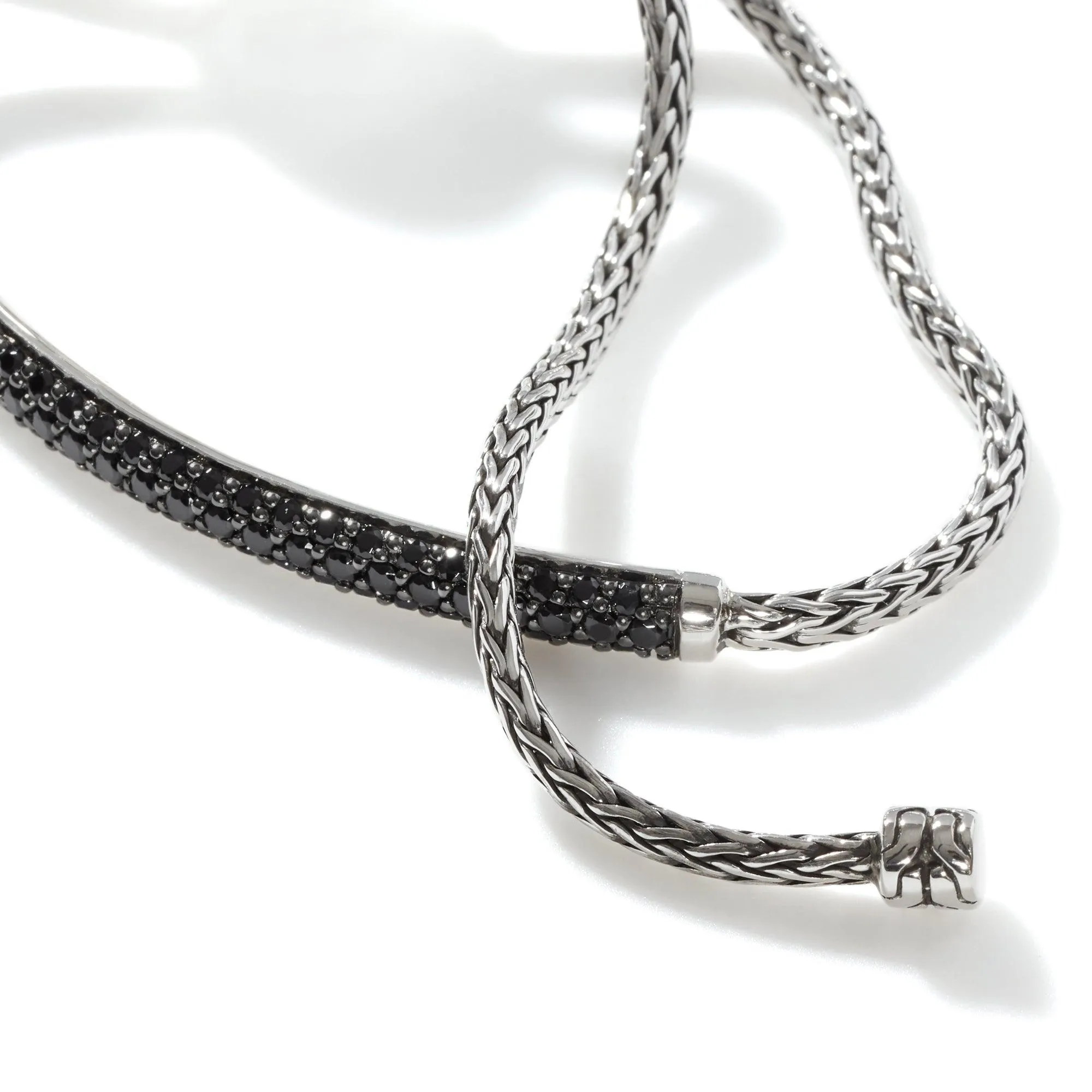 Pull Through Black Sapphire Station Bracelet