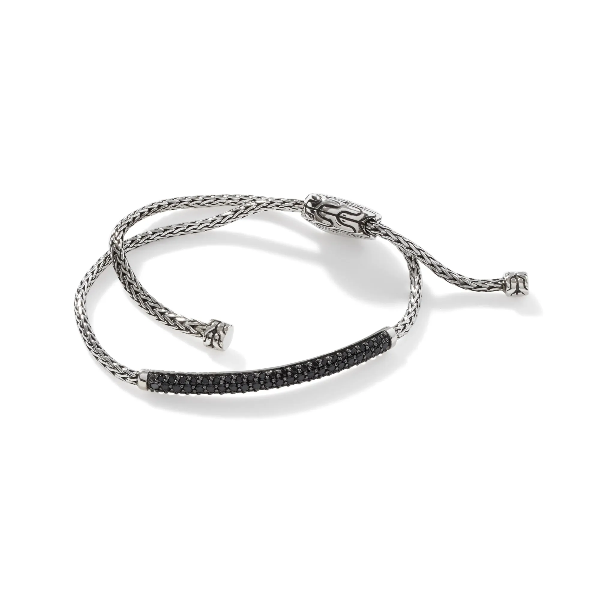 Pull Through Black Sapphire Station Bracelet