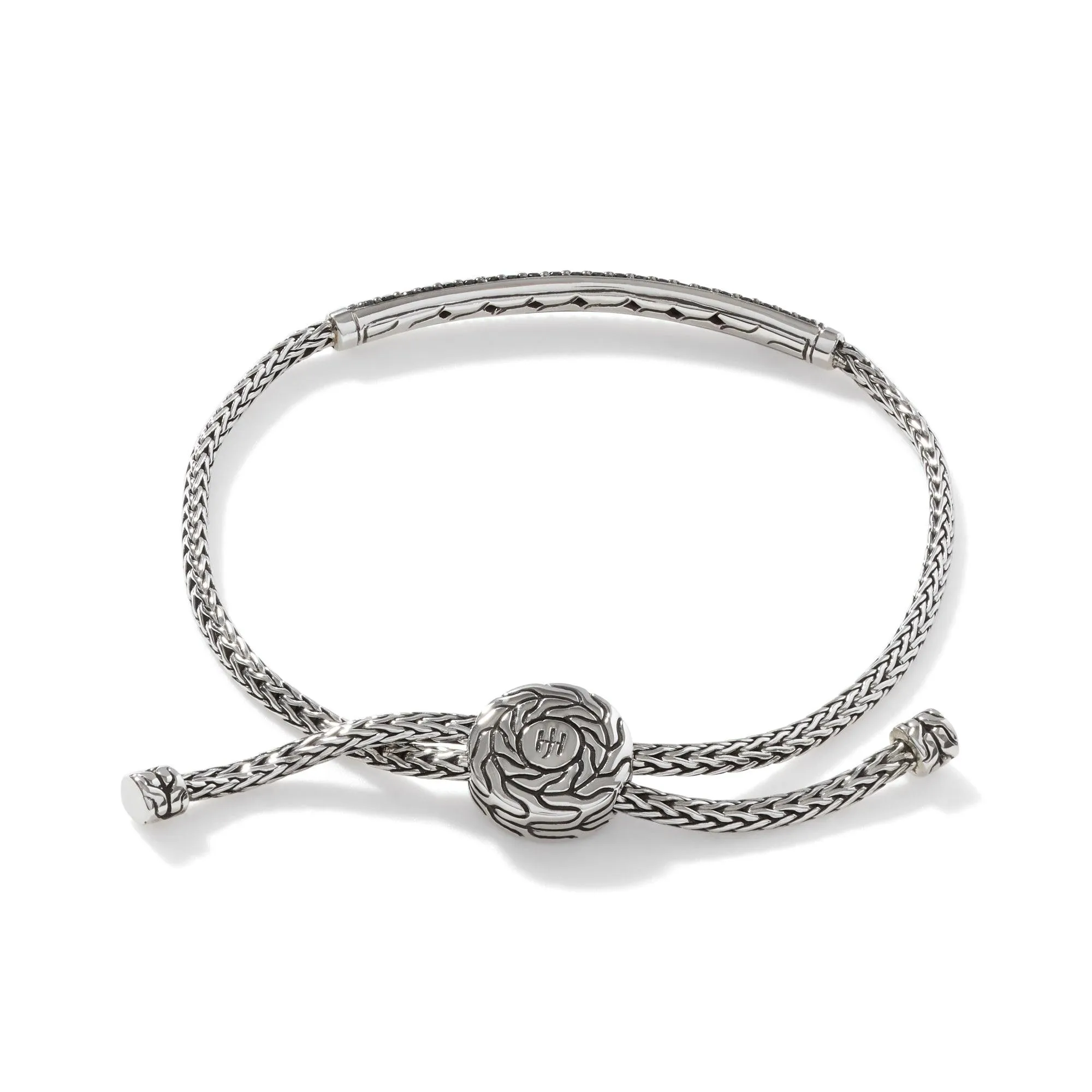 Pull Through Black Sapphire Station Bracelet