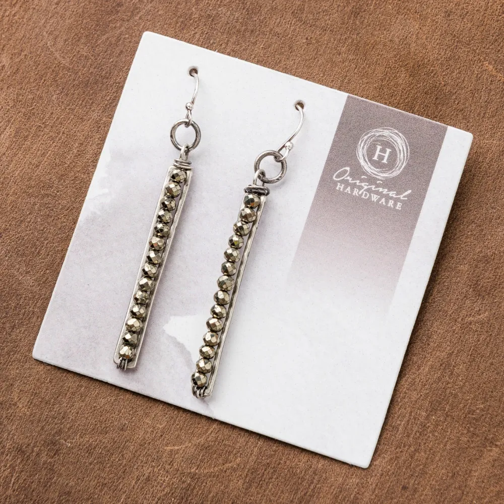 Pyrite Frame Earrings