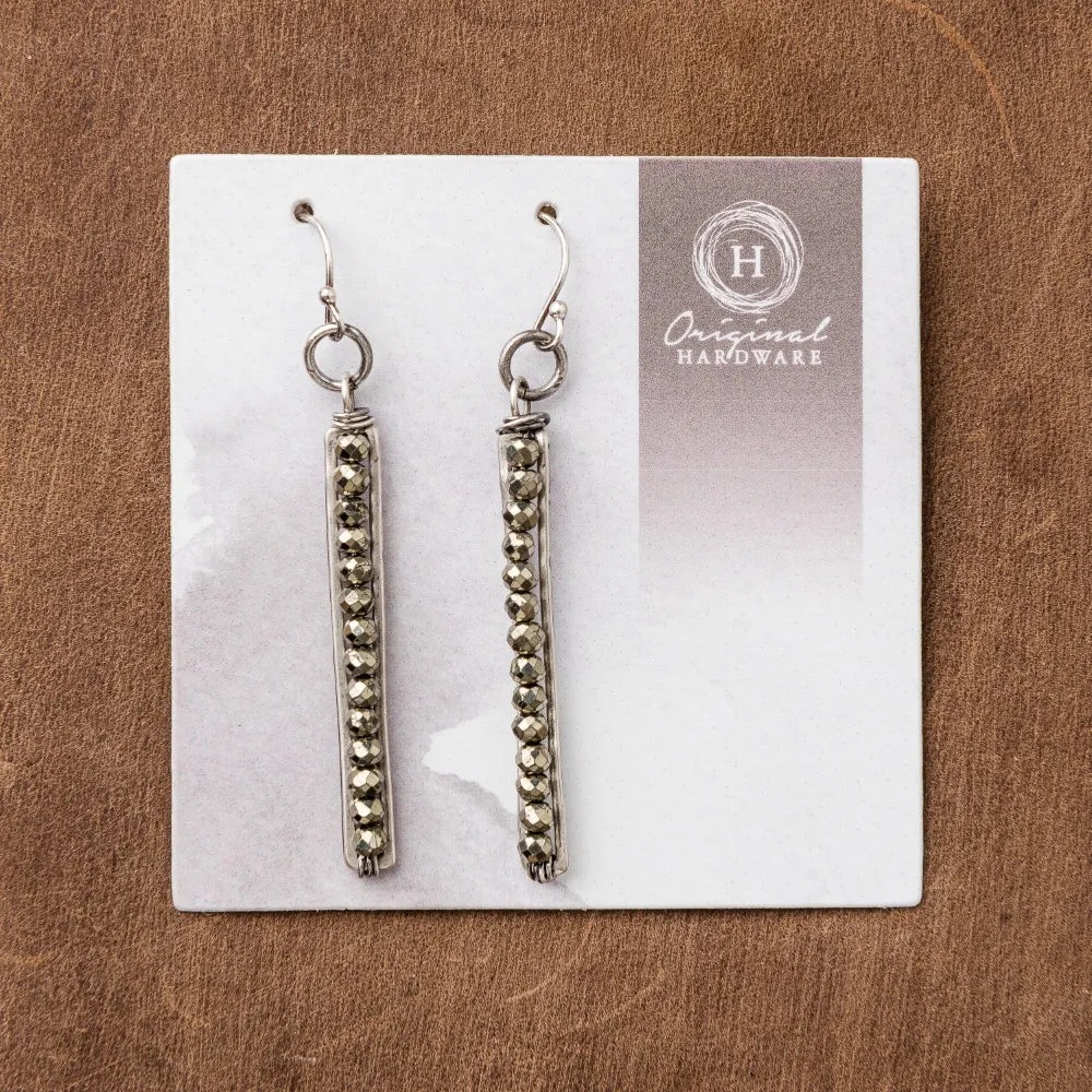 Pyrite Frame Earrings