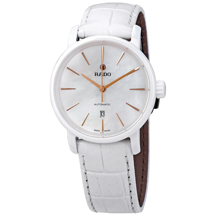 Rado DiaMaster Automatic White Mother of Pearl Dial Ladies Watch R14044925