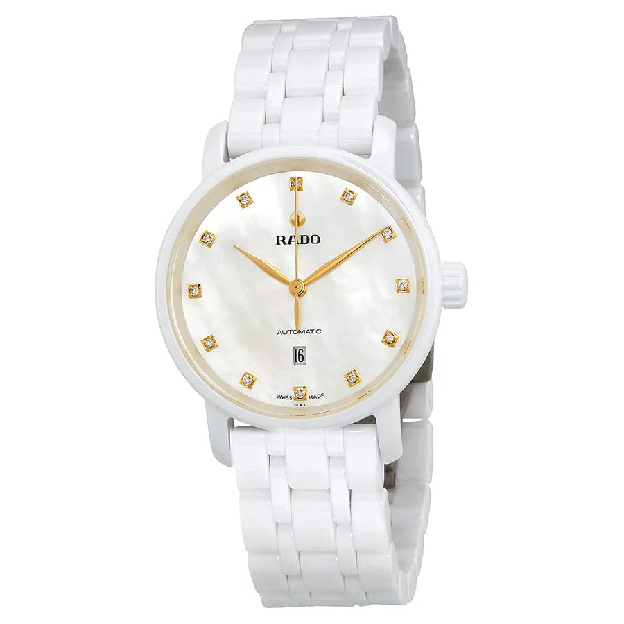 Rado DiaMaster Mother Of Pearl Dial Automatic Ladies Ceramic Watch R14044917
