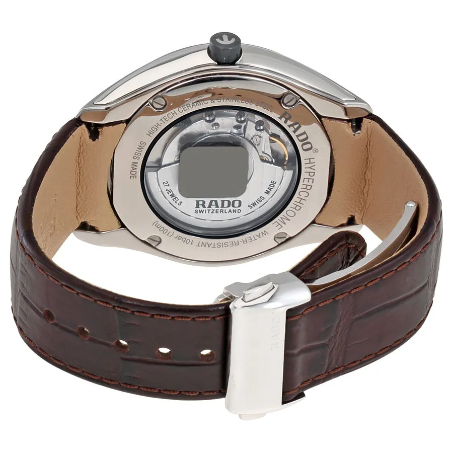 Rado HyperChrome XL Silver Dial Men's Leather Watch R32025115