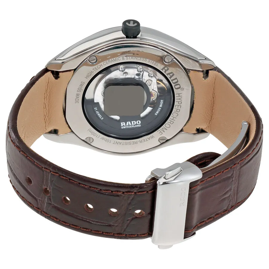 Rado HyperChrome XL Silver Dial Men's Leather Watch R32165115