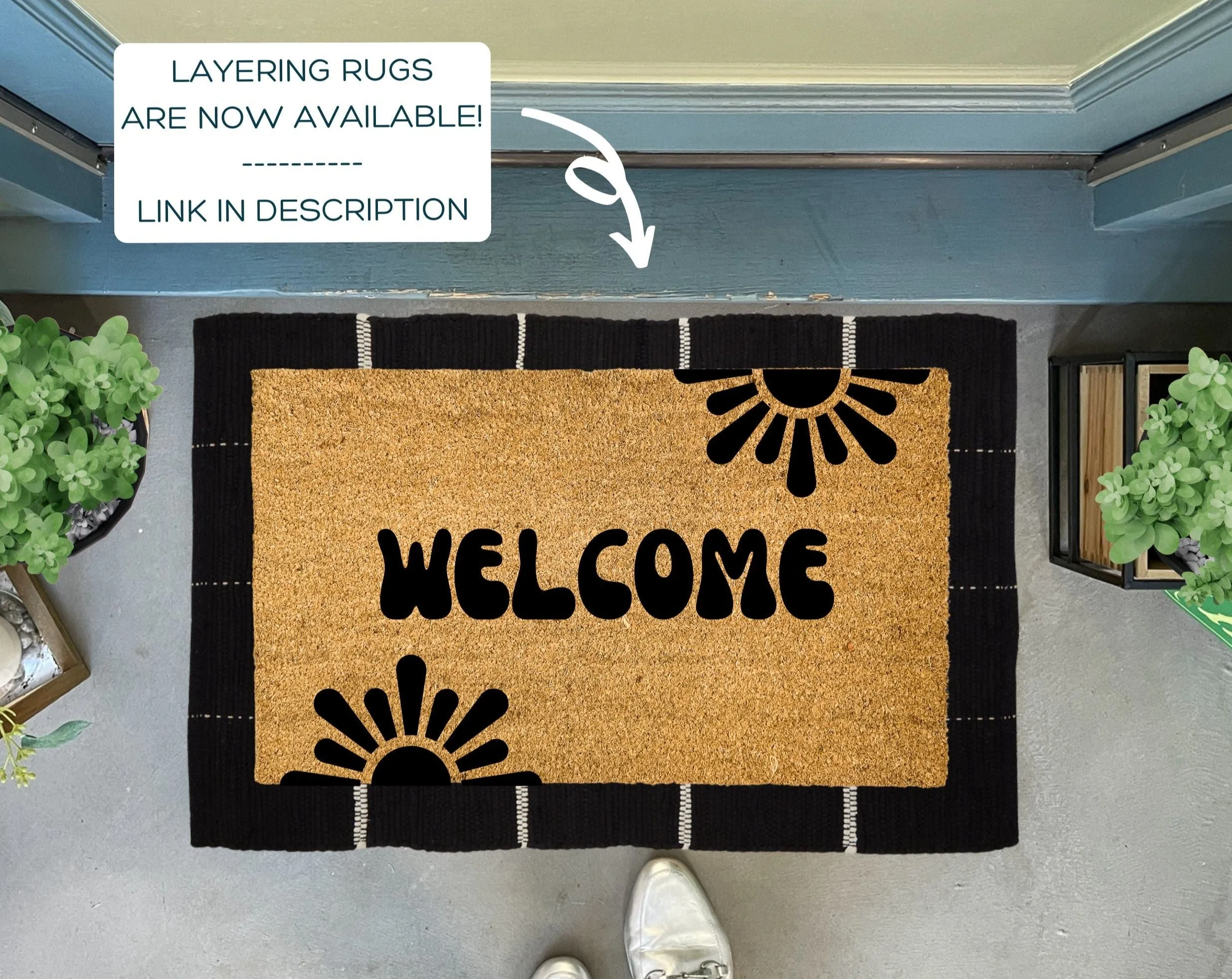Retro Style Starburst Doormat