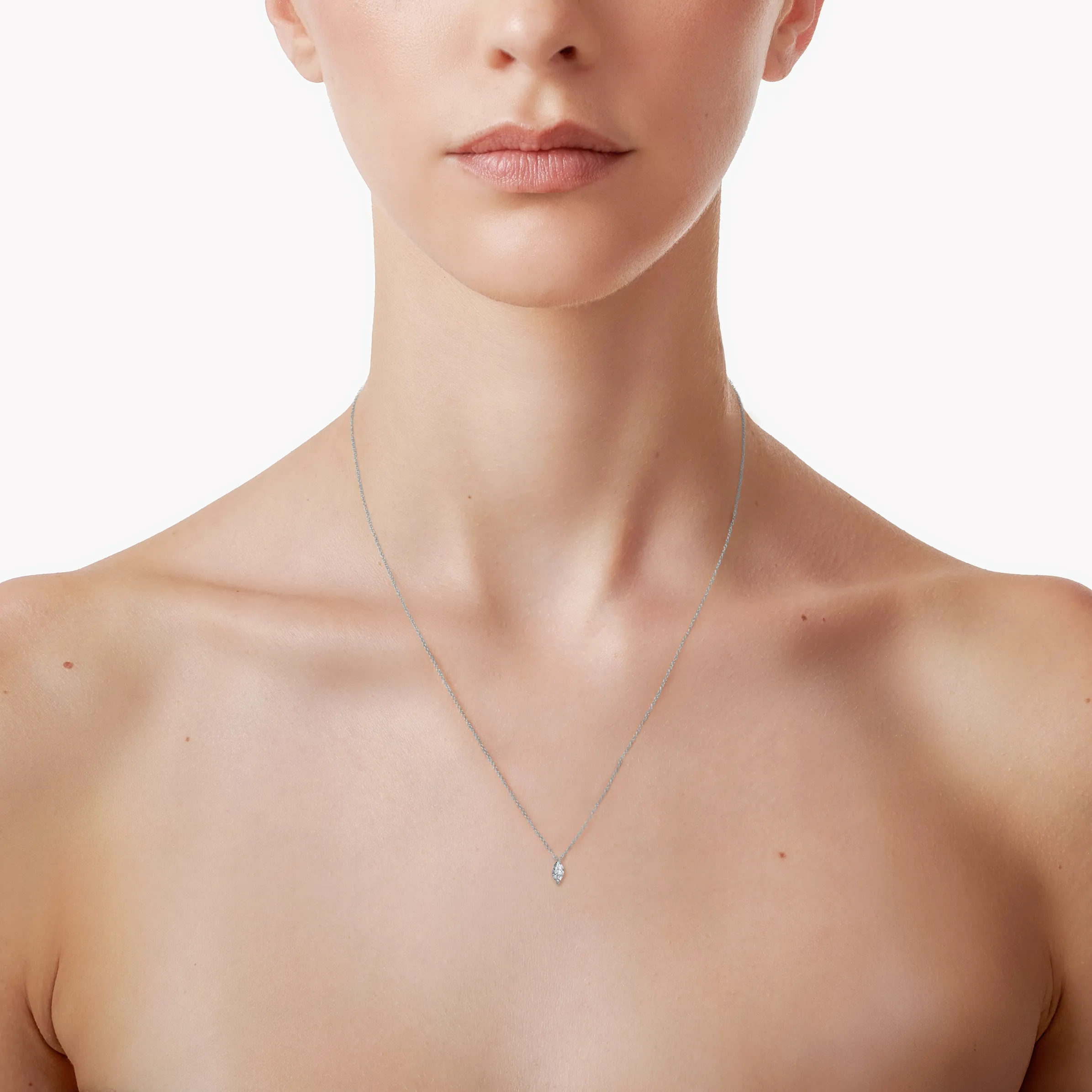 Saturn solitaire necklace 0.2ct