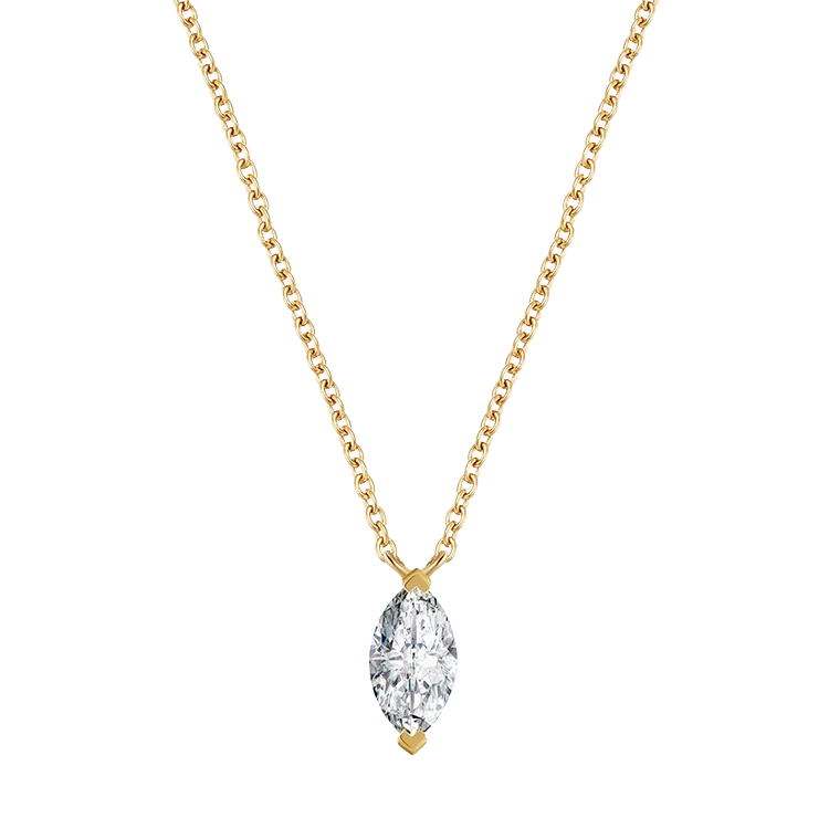 Saturn solitaire necklace 0.2ct