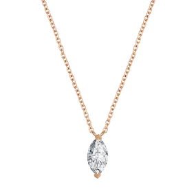 Saturn solitaire necklace 0.2ct