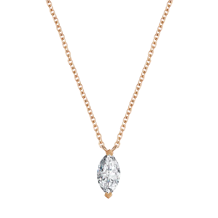 Saturn solitaire necklace 0.2ct