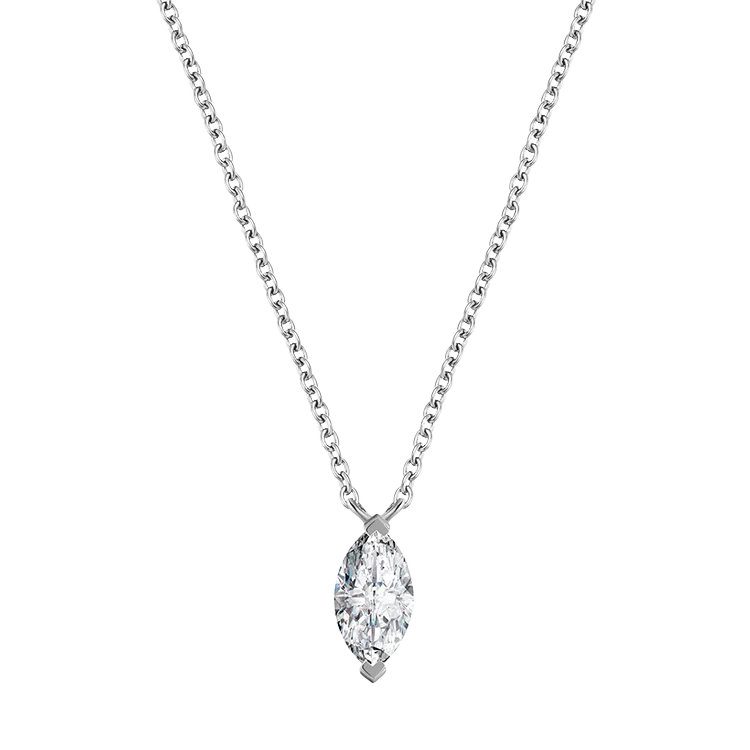 Saturn solitaire necklace 0.2ct