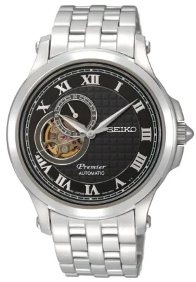 Seiko Premier Automatic Black Dial Stainless Steel Men's Watch SSA023J1