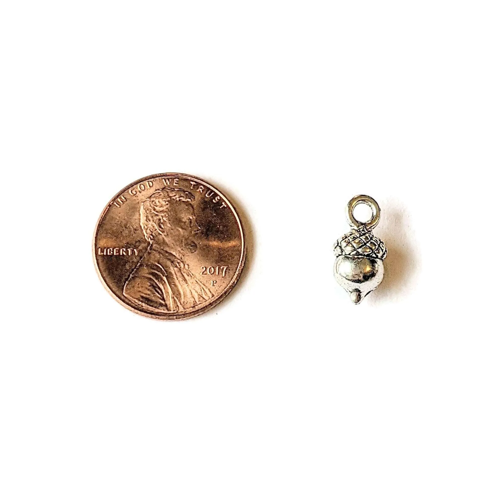 Silver Small Acorn Charm