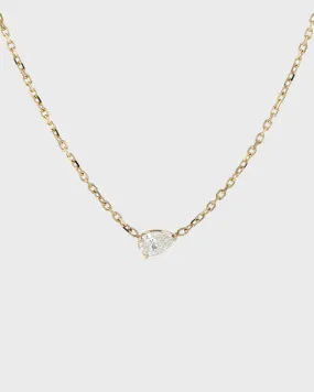 Solitaire Pear Diamond Necklace