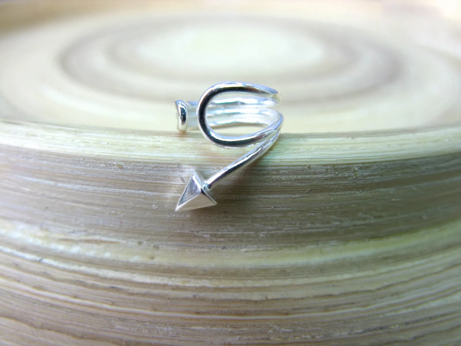 Spike Traingle 925 Sterling Silver Ear Cuff