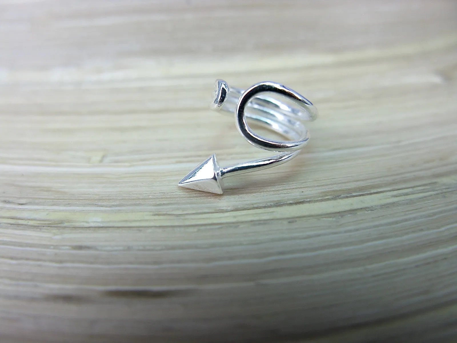 Spike Traingle 925 Sterling Silver Ear Cuff