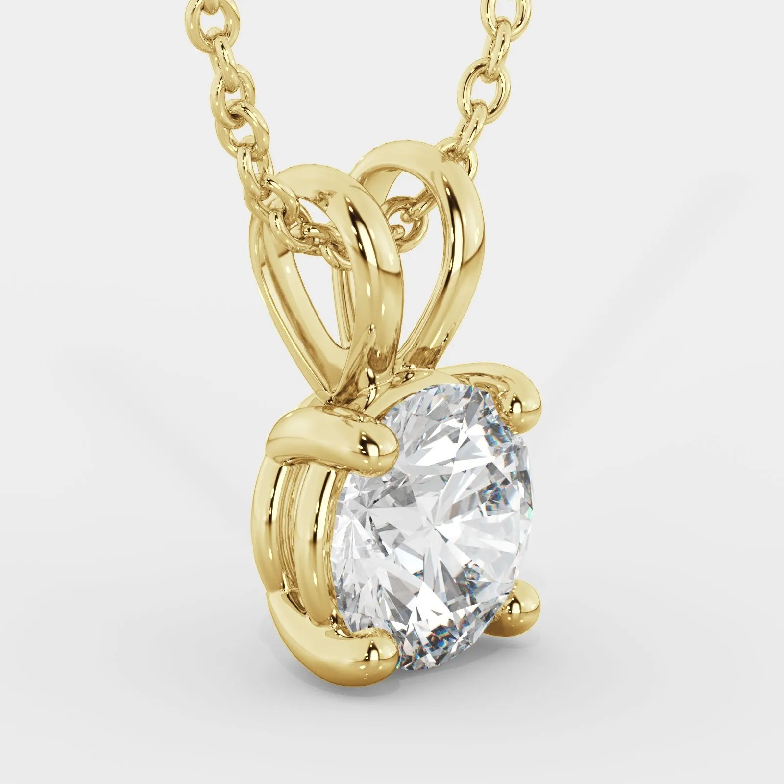 Stellar scintillation Natural Diamond Solitaire Pendant with a Yellow Necklace