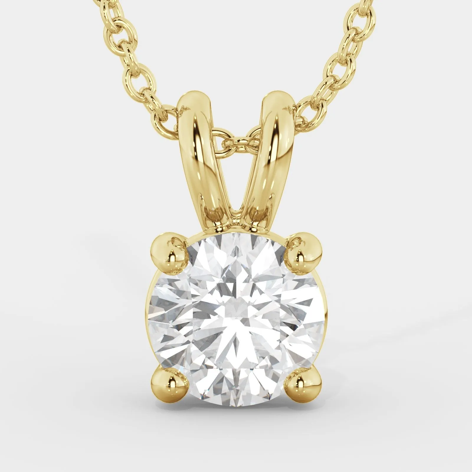 Stellar scintillation Natural Diamond Solitaire Pendant with a Yellow Necklace