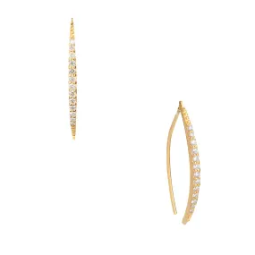 Takako Diamond Earrings, 14k Yellow Gold