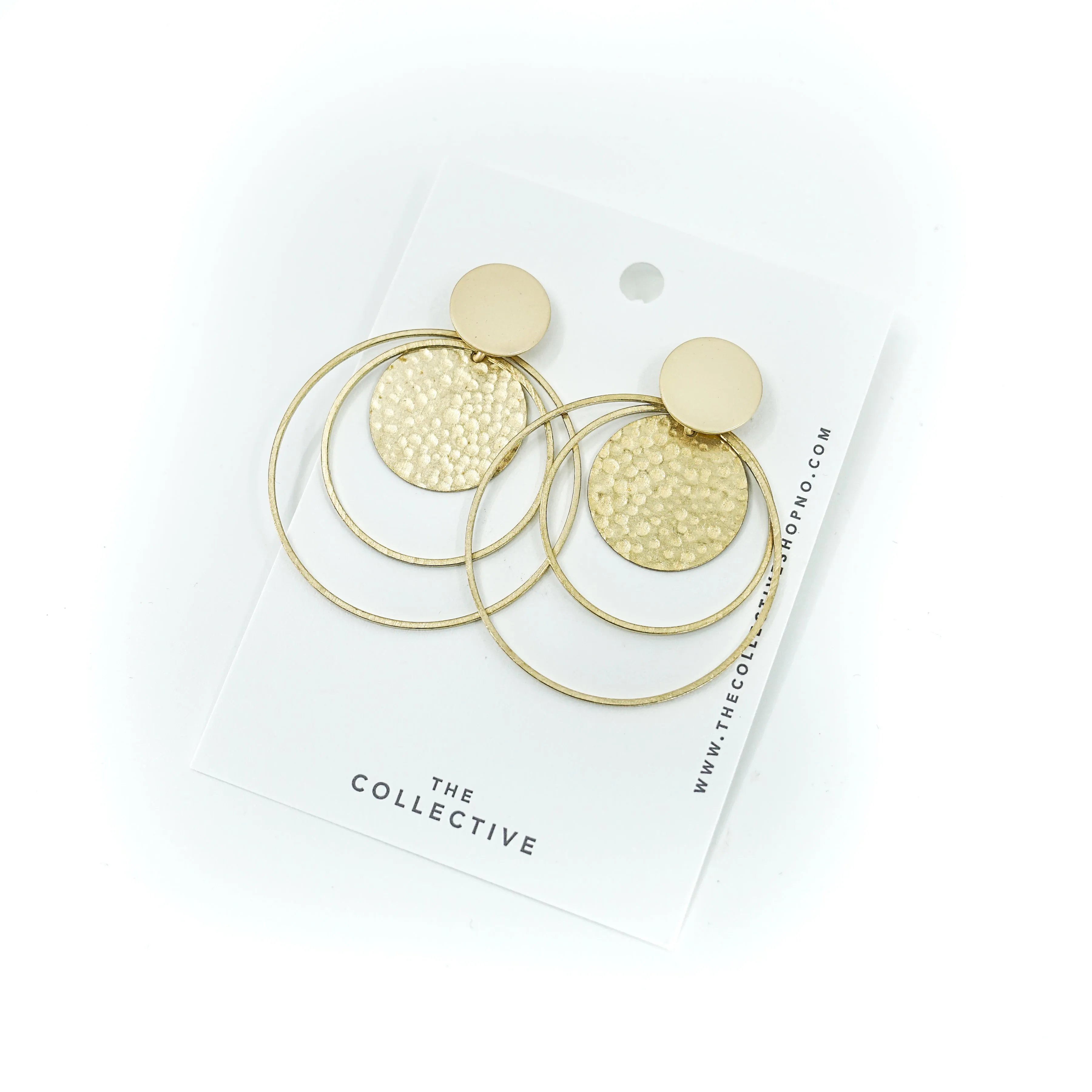 Tamara Matte Gold and Raw Brass Dangle Earrings
