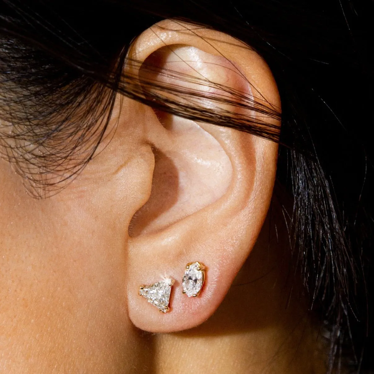 Tari Diamond Marquise Stud