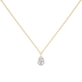 Tear drop diamond pendant necklace