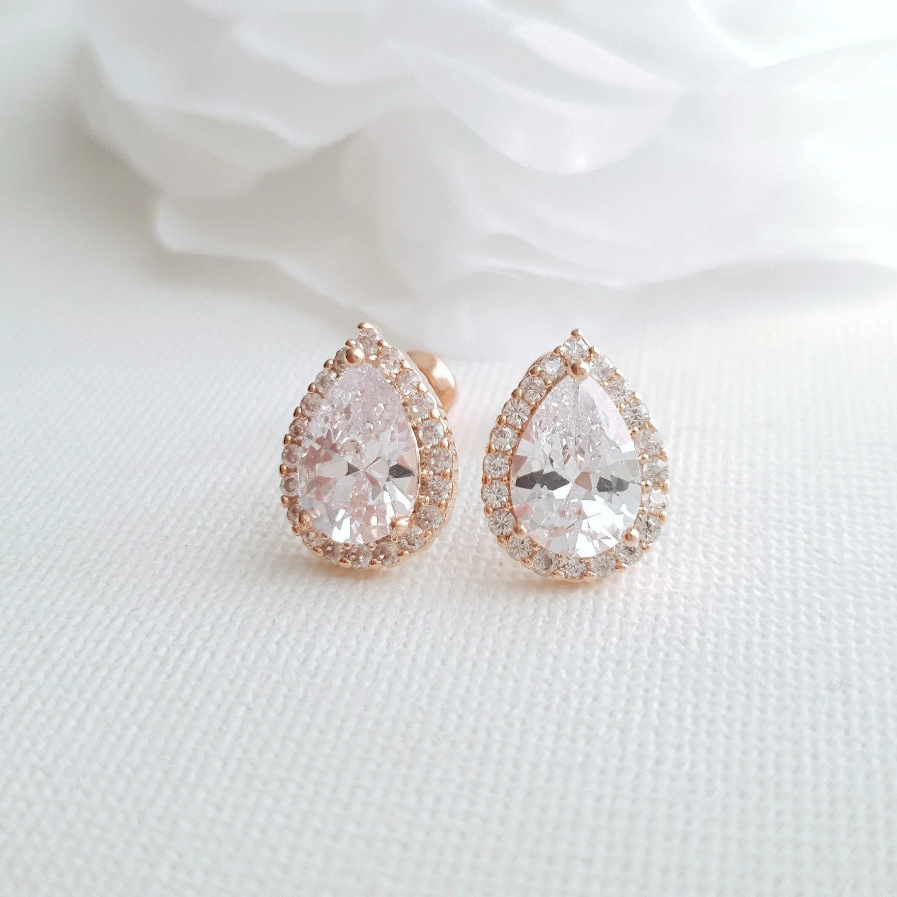 Teardrop Stud Earrings- Emma