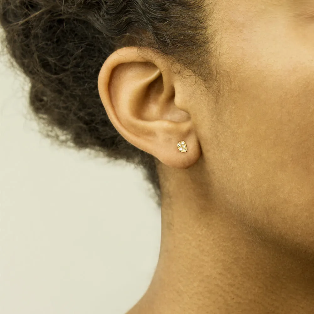 tiny pave totem studs