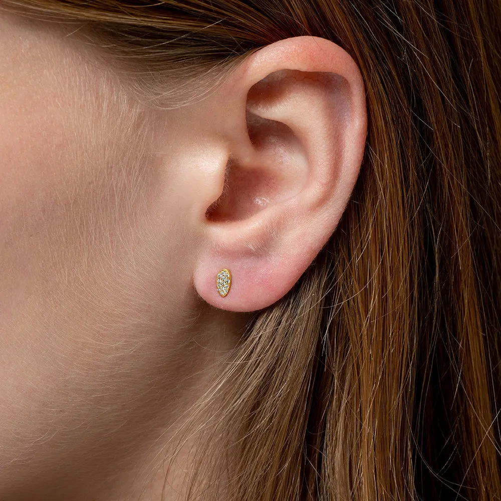 tiny pave totem studs
