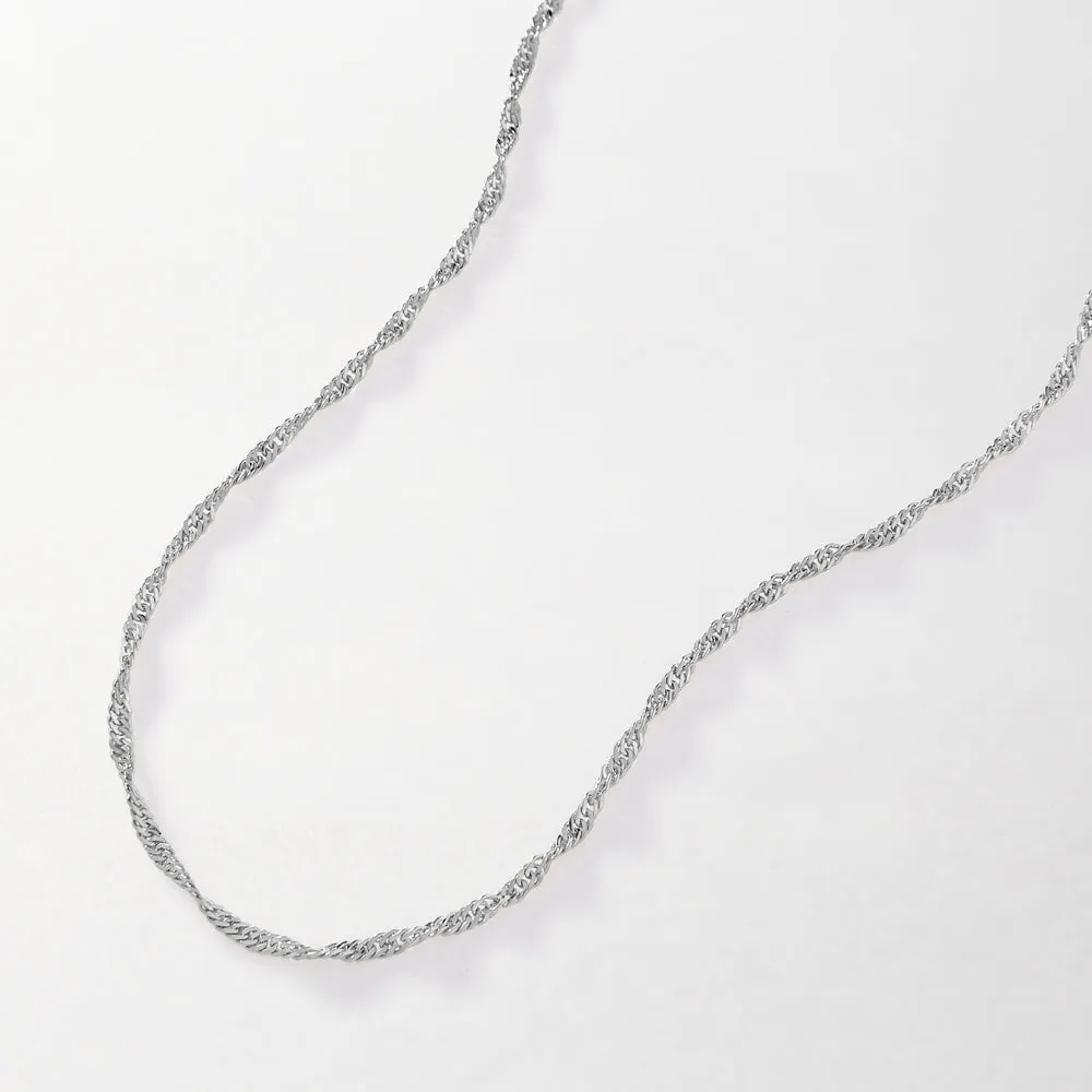 Twist Chain Necklace - Silver