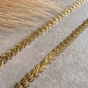 Vine Leaf Gold Anklets