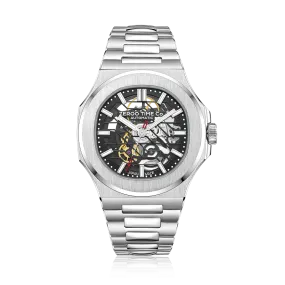ZEROO M3 THE LYRA SKELETON MECHANICAL AUTOMATICAUTOMATIC WATCH FOR GENTS - ZM003SSBK