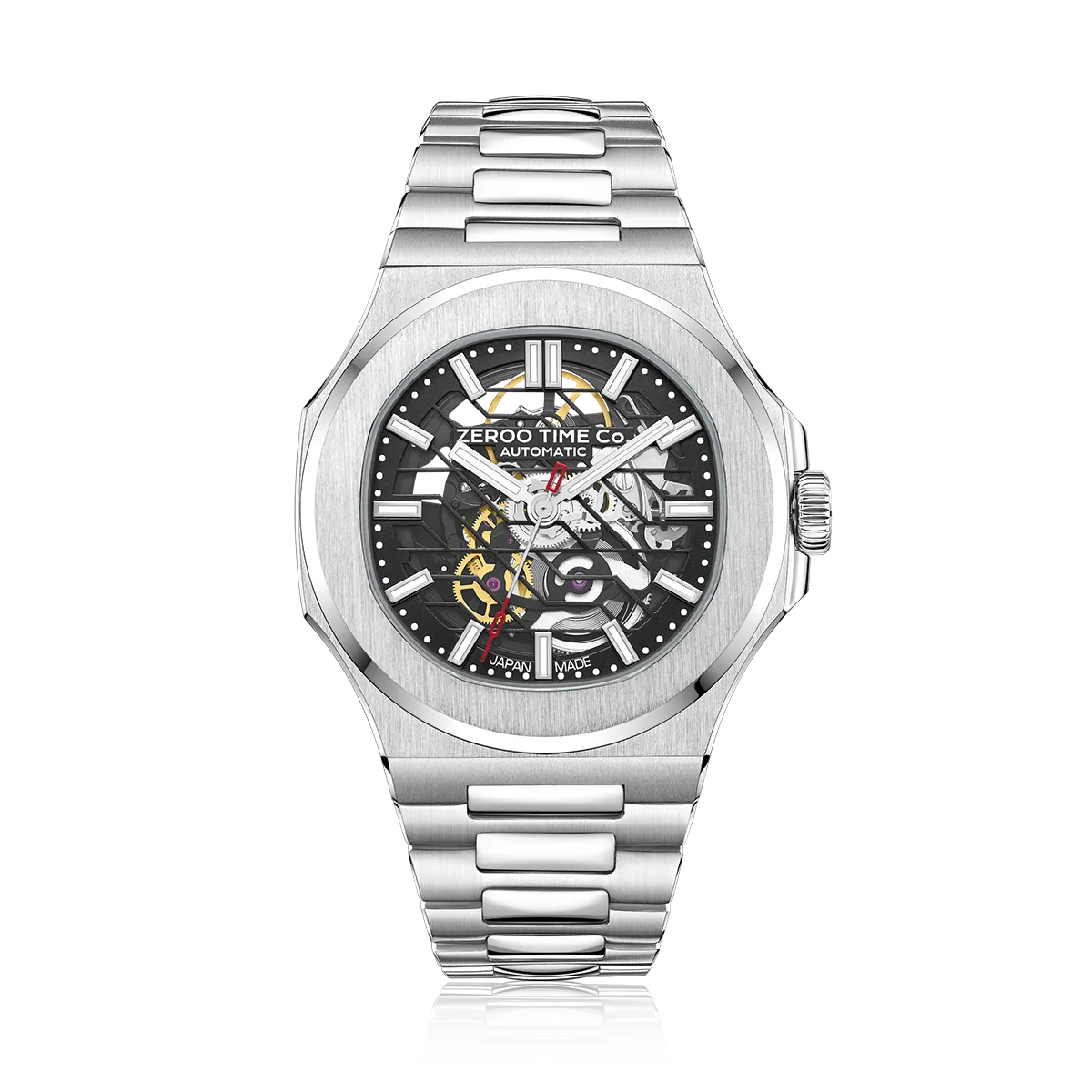 ZEROO M3 THE LYRA SKELETON MECHANICAL AUTOMATICAUTOMATIC WATCH FOR GENTS - ZM003SSBK
